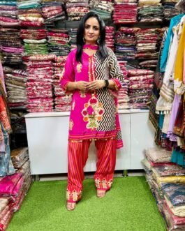 SCD-134 Designer Pure Crape Farshi Suit Set