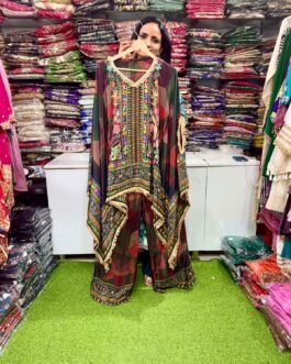 SCD-136 Designer Kaftan Coord with Plazzo