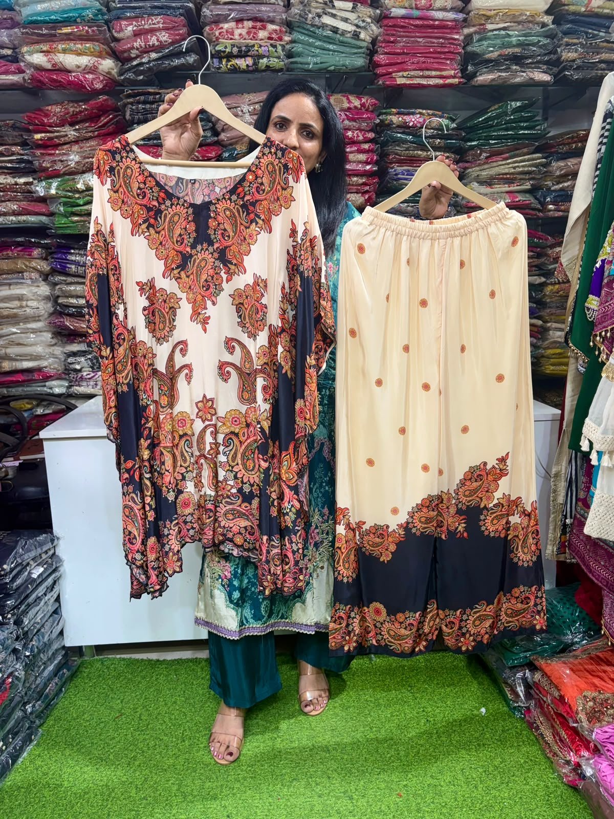 SCD-137 Designer Kaftan Style Coord Set