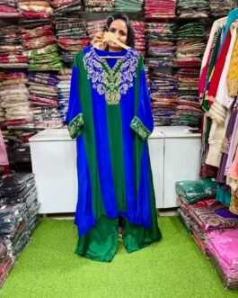 SCD-138 Designer Crape Silk Coord Set with hand embroidery