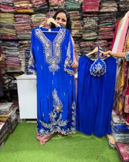 SCD-71 Royal Blue Designer Phiran Set