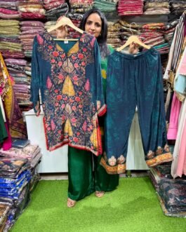 SCD-87 Designer Crape Coord with Farshi Pants
