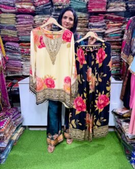 SCD-94 Pure Crape Designer Coord with Digital Print Flaired Plazzo