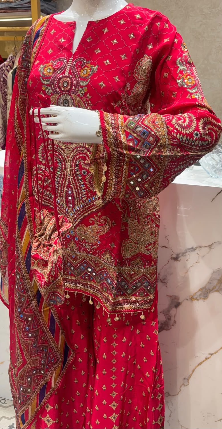 Designer-Pure-Crape-Sharara-Set-with-Organza-Dupatta