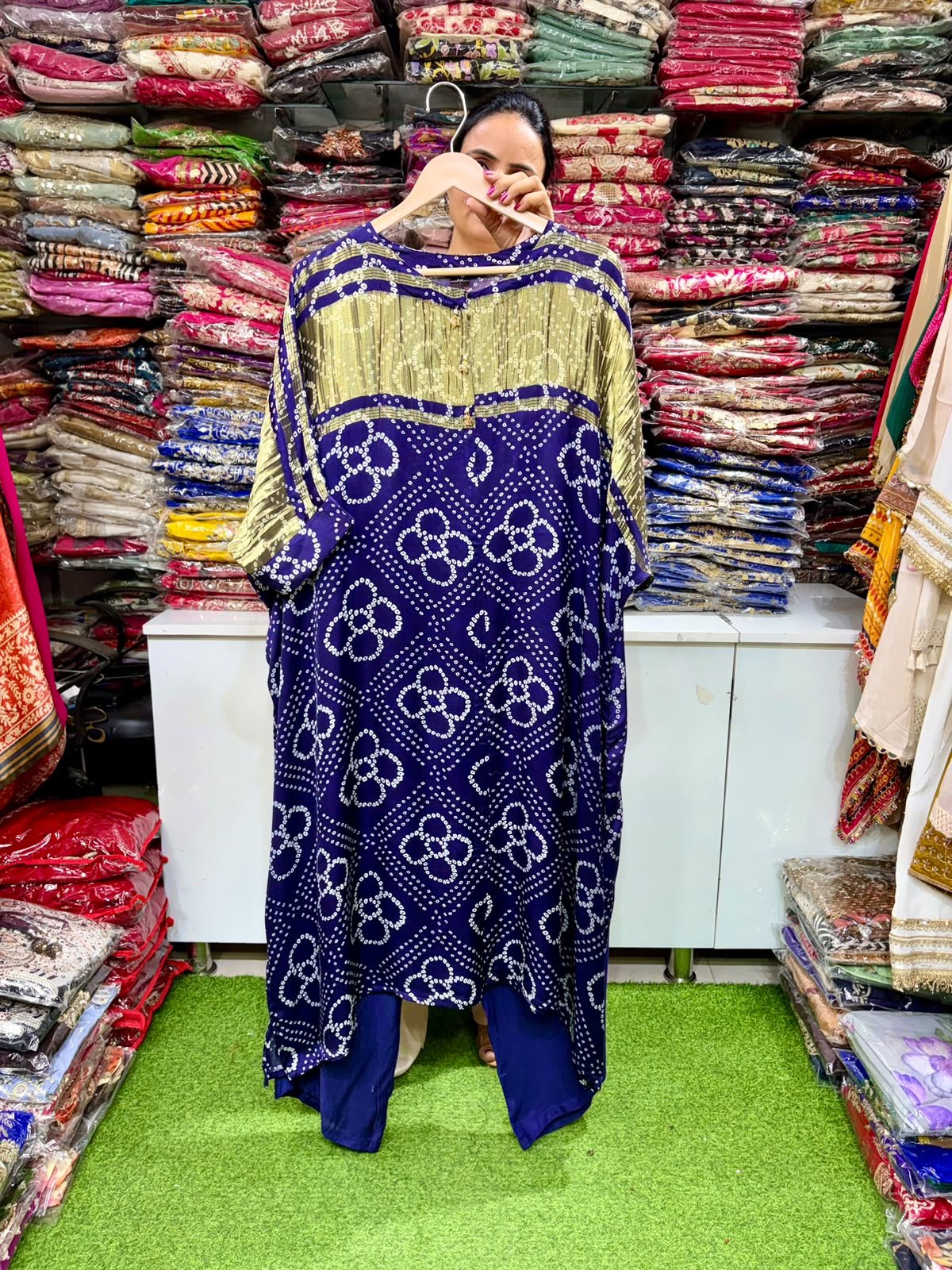 SCD-153 Designer Gajji Silk Bandhani Coord Set