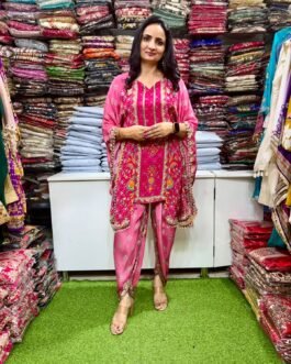 SCD- 139 Designer Indo Western Tulip Coord Set