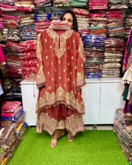 SCD- 175 Designer Pure Crape Farshi Suit Set