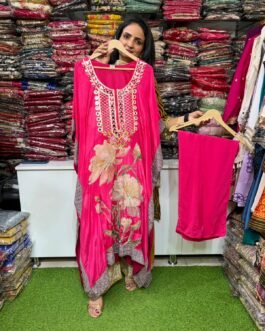 SCD- 174 Pure Crape Designer Kaftan Set