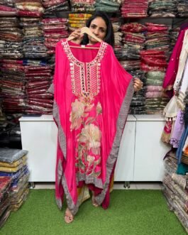 SCD- 174 Pure Crape Designer Kaftan Set