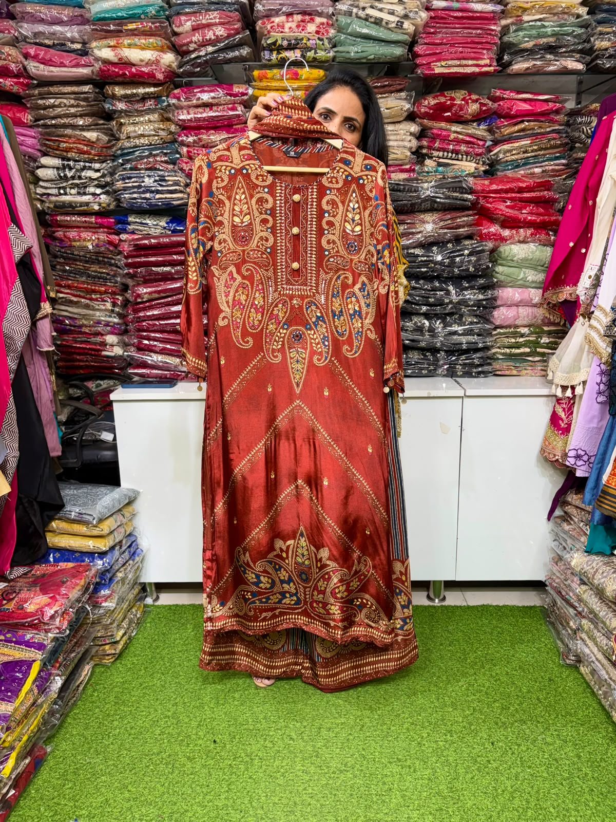 SCD- 170 Pure Crape Digital Print Suit Set