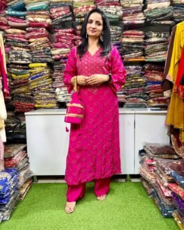 SCD- 210 Pure Crape Zari Embroidered Set