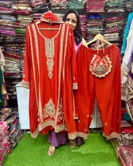 SCD- 142 Designer Partywear C Cut Suit Set