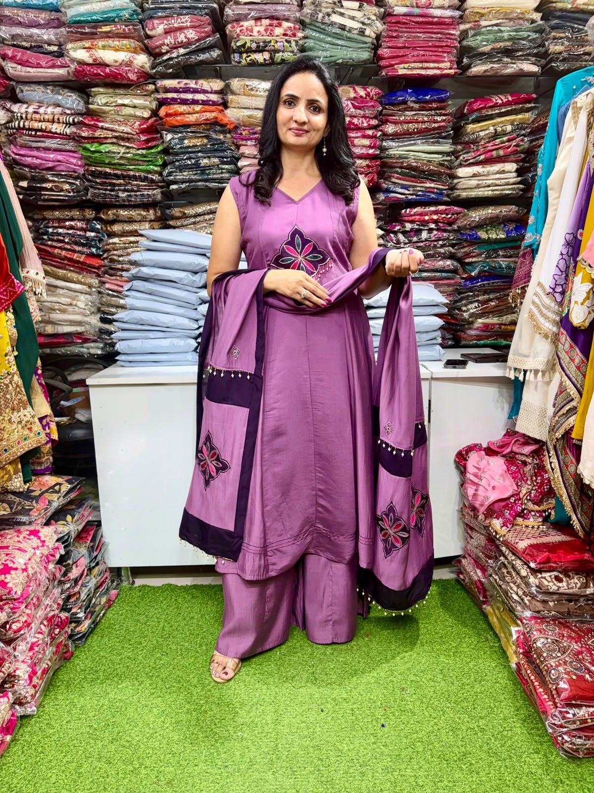 SCD- 144 Designer Anarkali with Flaired Plazzo and Dupatta