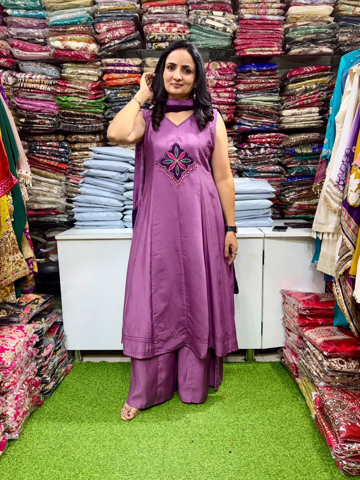 SCD- 144 Designer Anarkali with Flaired Plazzo and Dupatta