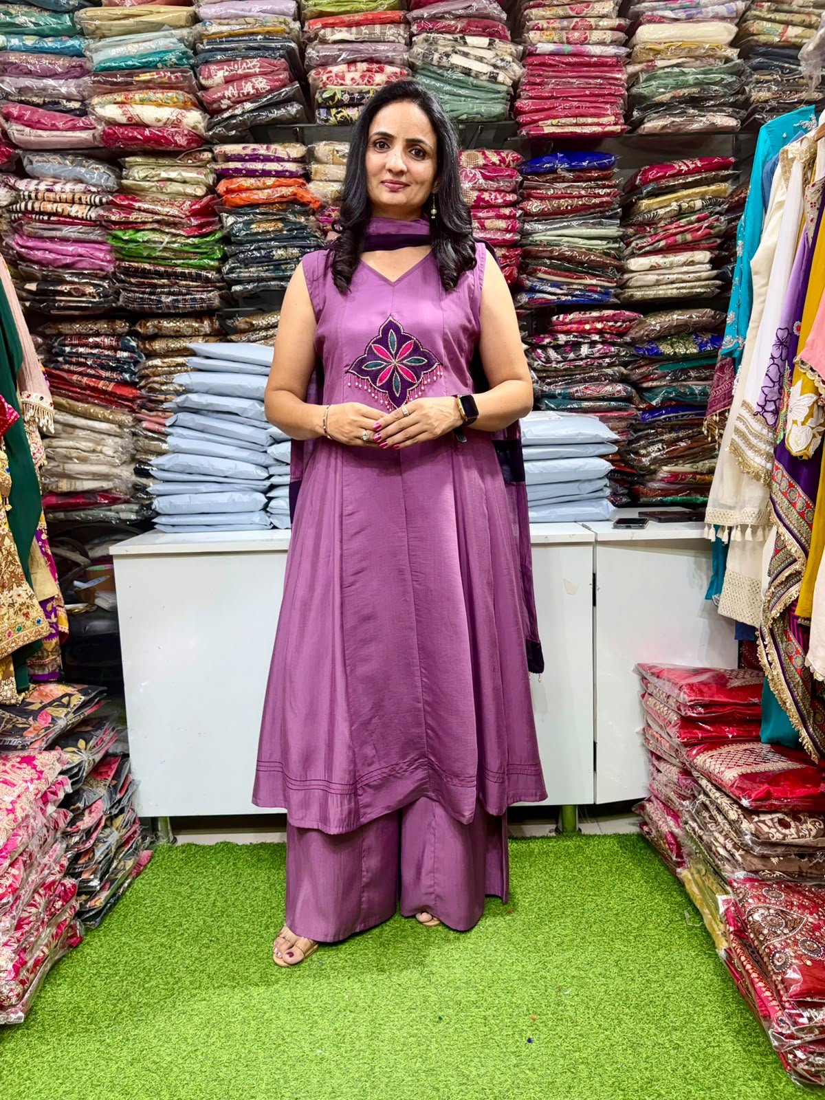 SCD- 144 Designer Anarkali with Flaired Plazzo and Dupatta