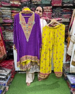 SCD-149 Pure Crape Farshi Suit Set