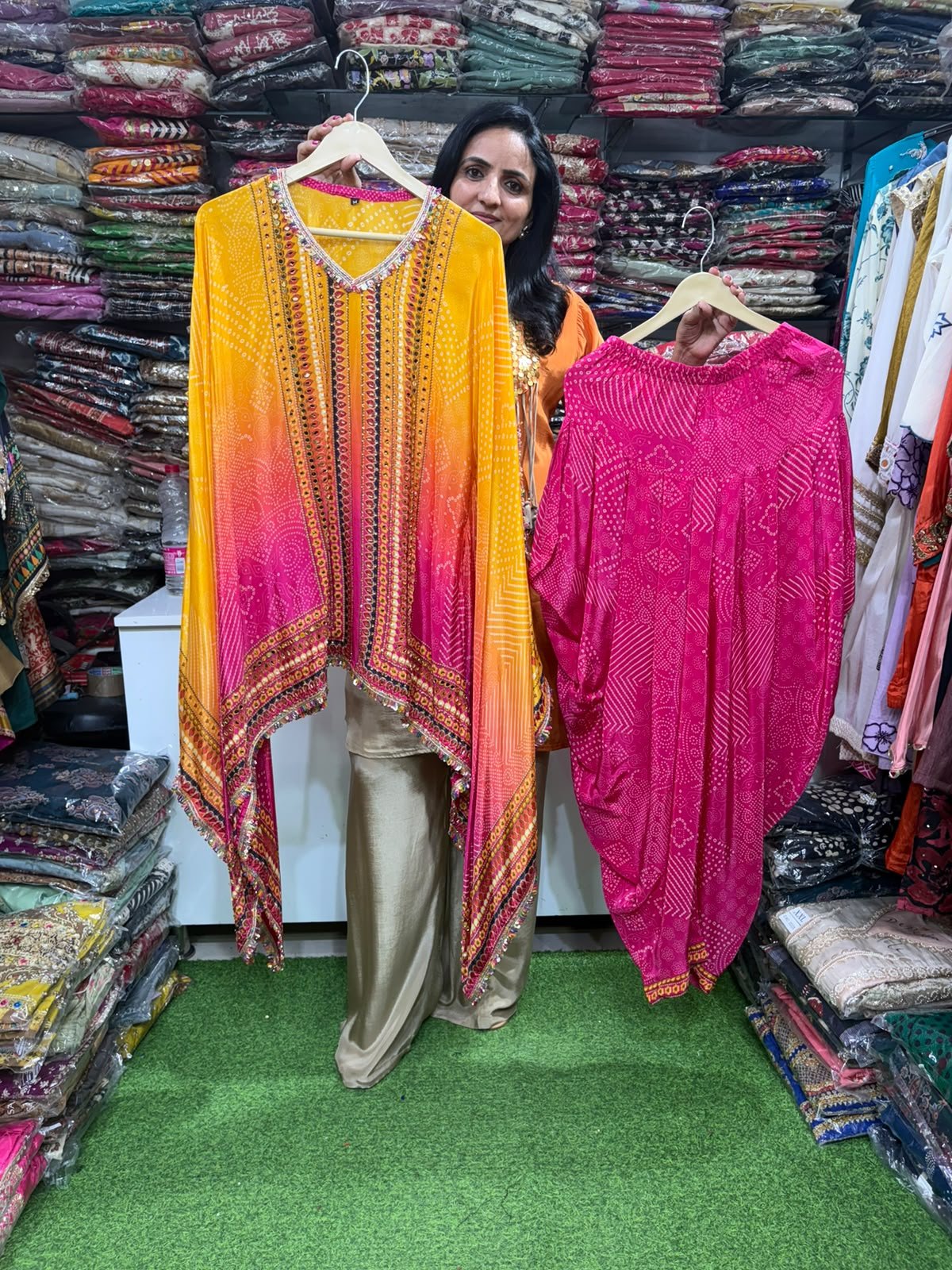 SCD- 157 Designer Indo-Western Kaftan Coord with Dhoti