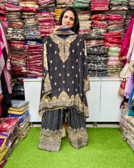 SCD- 169 Designer C Cut Suit Set with Farshi