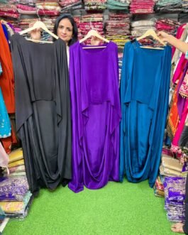 SCD-176 Designer Cowl Drape Indo-Western One Peice Dress