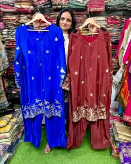 SCD- 180 Pure Crape Farshi Coord Set