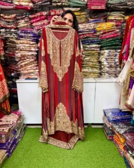 SCD -186 Designer Pure Crape C Cut Suit Set