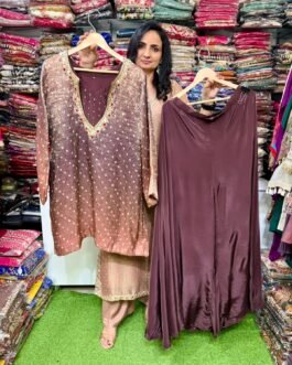 SCD- 189 Designer Indo-Western Ombre Coord Set with HandWork