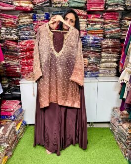 SCD- 189 Designer Indo-Western Ombre Coord Set with HandWork