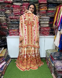 SCD- 190 Designer Indo-Western Pure Crape Set