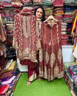 SCD -193 Pure Crape sharara Suit Set
