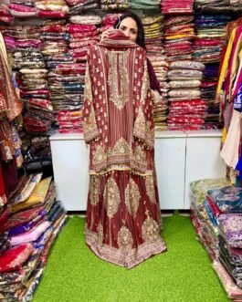 SCD -193 Pure Crape sharara Suit Set