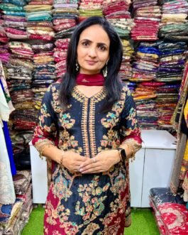 SCD -202 Designer Crape Straight Suit Set