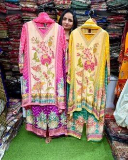SCD- 209 Pure Crape Designer Suit Set